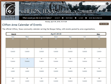 Tablet Screenshot of calendar.cliftontexas.org